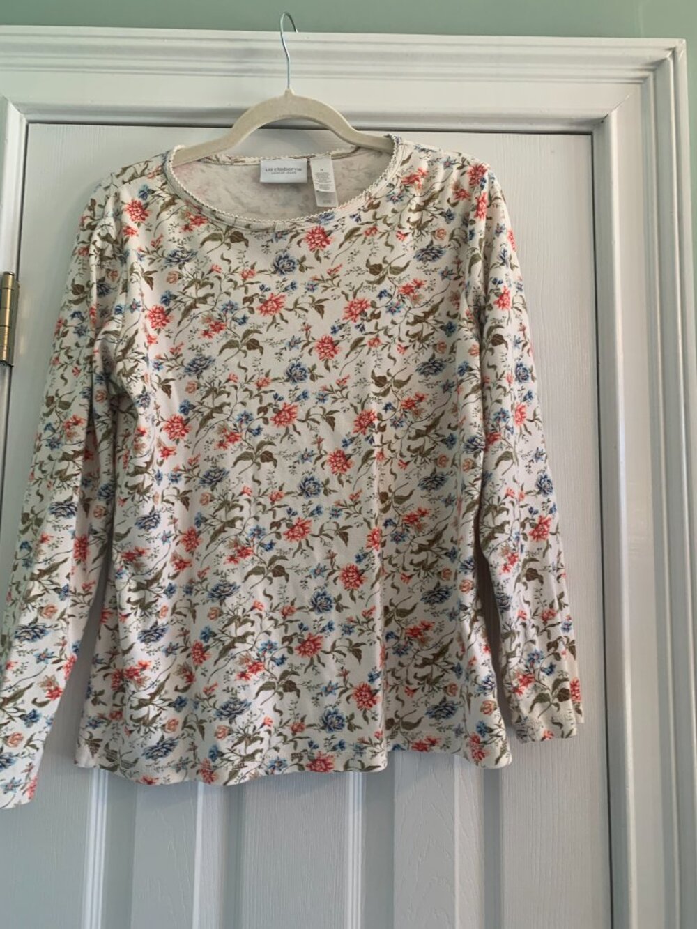 Liz Claiborne Medium Long Sleeve Floral Tee Shirt - Picture 8 of 10